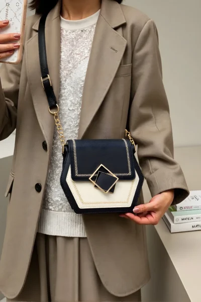 Kleine Designer-Schultertasche – Vielseitige, quadratische Umhängetasche im neuen Stil