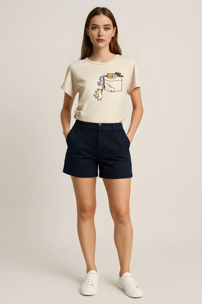 Cartoon Grafik T-Shirt für Damen – Lässig, Trendy & Ausdrucksstark – Bild 5