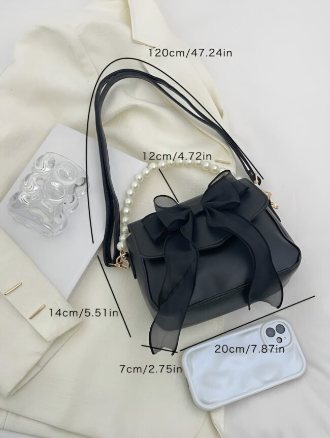 Mini-Schleifentasche mit Kunstperlen – Romantisch, Elegant & Ideal als Valentinstags-Geschenk – Bild 2