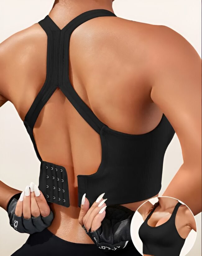 Damen Sport-BH – Atmungsaktives, nahtloses Bustier mit herausnehmbaren Pads | Rutschfest & bügellos