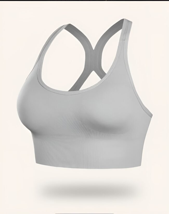 Damen Sport-BH – Atmungsaktives, nahtloses Bustier mit herausnehmbaren Pads | Rutschfest & bügellos – Bild 9