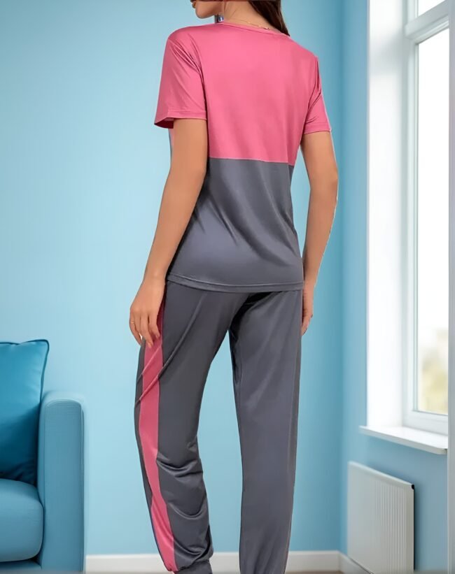 Damen-Pyjama-Set mit Buchstaben-Print – Kurz. Bequem, stilvoll & ideal für jede Jahreszeit – Bild 5