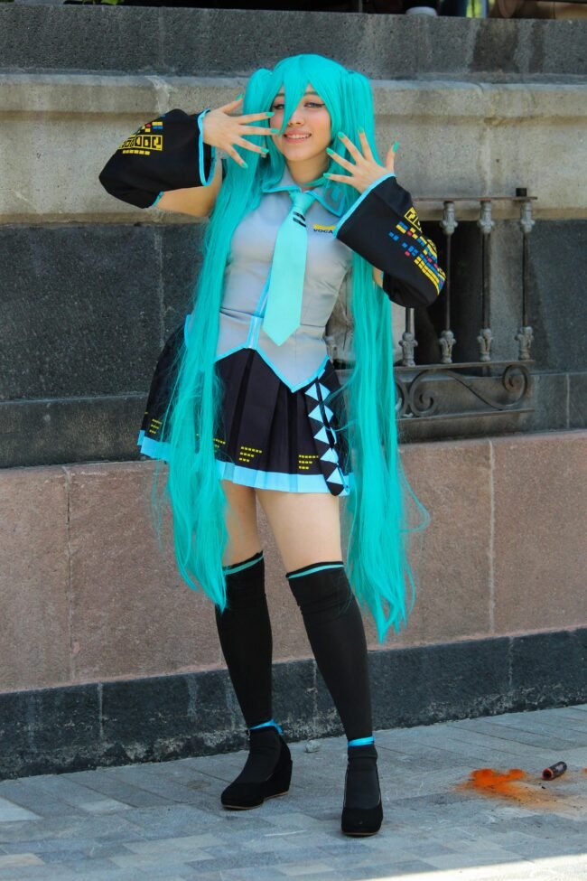 42 Zoll Lange Grüne Anime-Perücke – Perfekt für Cosplay – Bild 2