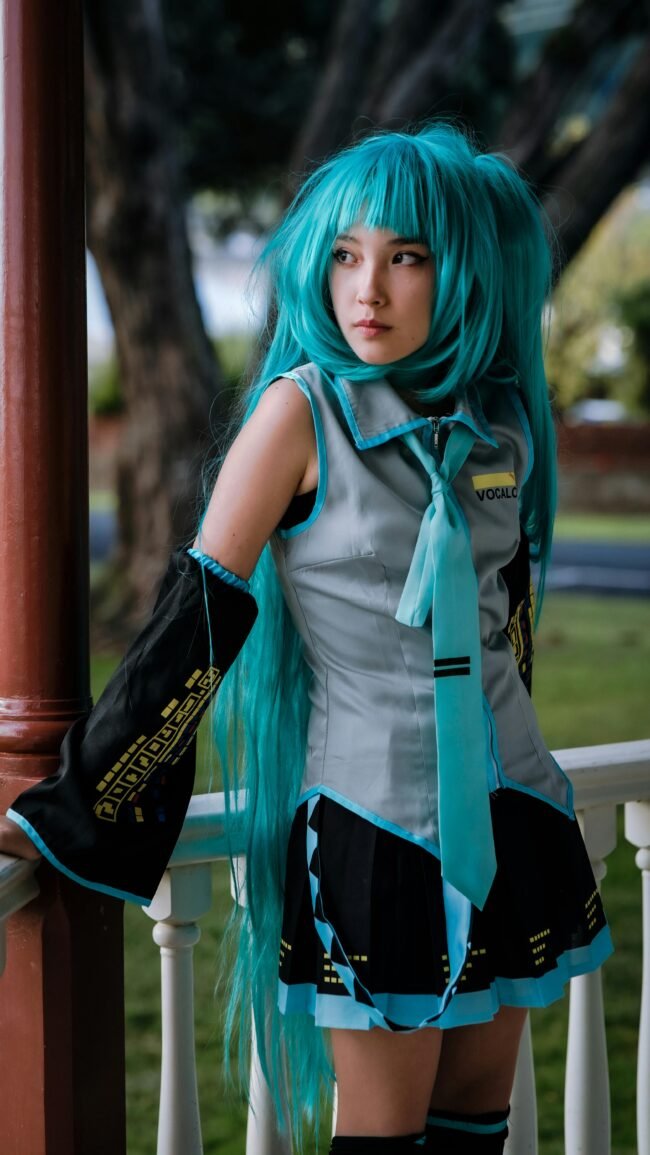 42 Zoll Lange Grüne Anime-Perücke – Perfekt für Cosplay – Bild 4