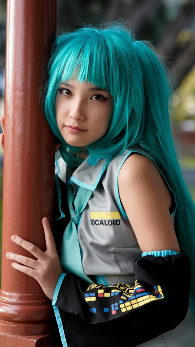 42 Zoll Lange Grüne Anime-Perücke – Perfekt für Cosplay – Bild 3