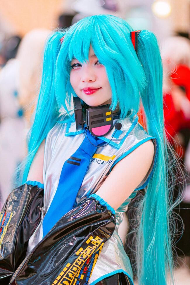 42 Zoll Lange Grüne Anime-Perücke – Perfekt für Cosplay