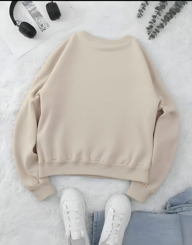 Damen Sweatshirt – Peace Love Coffee Grafik | Leoparden- & Karomuster | Herbst & Winter Casual Pullover – Bild 2