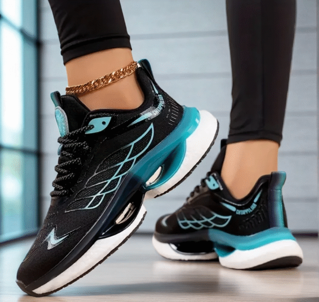 Damen Sneaker in Weiß – Atmungsaktive Mesh-Laufschuhe mit Stoßdämpfung & MD-Sohle | Leichtgewicht & Bequeme Wanderschuhe – Bild 8