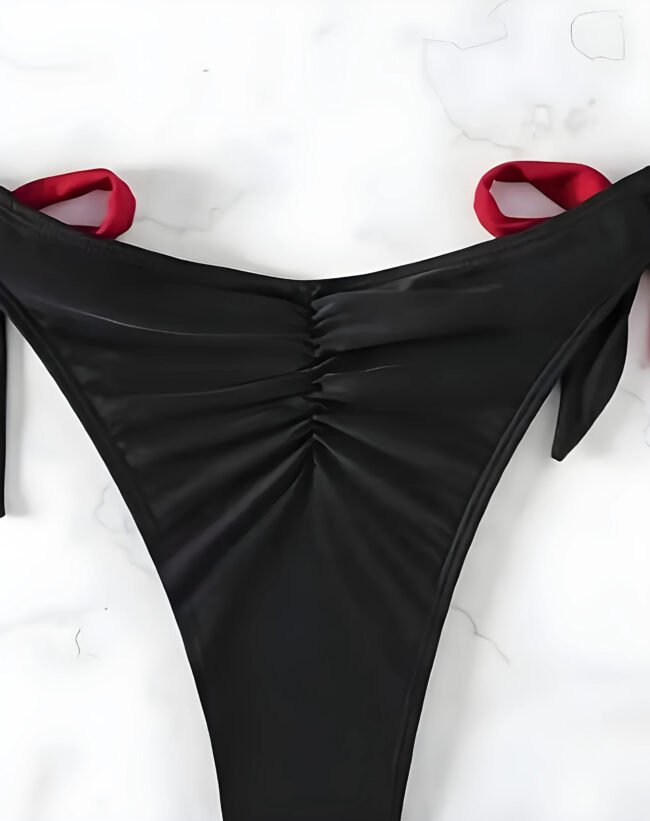 Zweifarbiges Halter-Bikini-Set für Damen – Verführerischer Look für besondere Momente – Bild 6