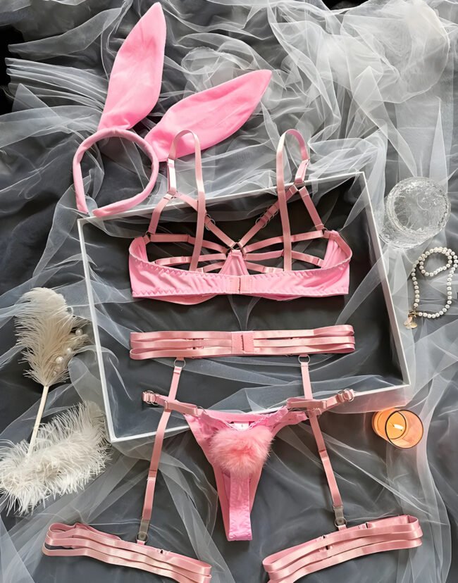 Sexy Kaninchen-Cosplay-Kostüm mit Cut-Outs – Verführerisches Bunny-Outfit für Rollenspiele & besondere Nächte – Bild 4