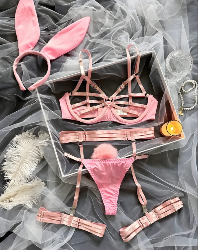 Sexy Kaninchen-Cosplay-Kostüm mit Cut-Outs – Verführerisches Bunny-Outfit für Rollenspiele & besondere Nächte – Bild 5