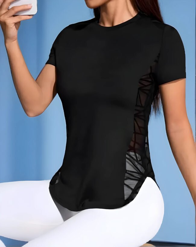 Damen Sport-T-Shirt – Atmungsaktiv, Schnell Trocknend & Figurbetont – Ideal für Yoga, Laufen & Fitness