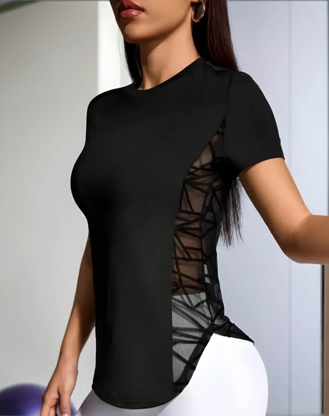 Damen Sport-T-Shirt – Atmungsaktiv, Schnell Trocknend & Figurbetont – Ideal für Yoga, Laufen & Fitness – Bild 3