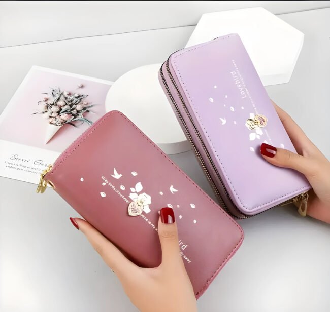 Love Decor Damen Clutch Geldbörse – Stilvolle PU-Leder-Langbörse mit Kartenfächern & Münzfach
