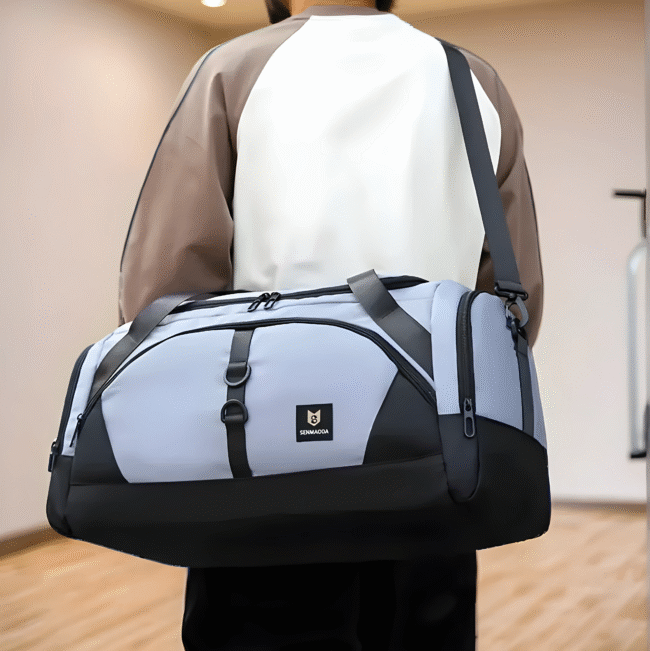 Klassische Reisetasche mit Schuhfach - Große Kapazität & Stil für Reisen, Sport – Bild 4