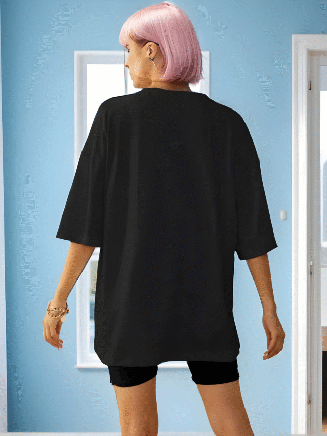 Oversize Damen T-Shirt mit Cartoon Grafik – Lockerer Schnitt, Trendiges Statement-Shirt – Bild 8