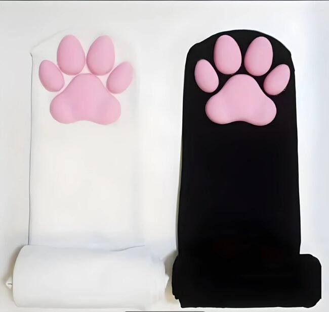Katzenpfoten-Oberschenkelstrümpfe – Elegante Cosplay-Socken im JK-Stil 🖤💗 Süß, verspielt & stilvoll – für dein perfektes Anime- oder Maid-Outfit – Bild 9