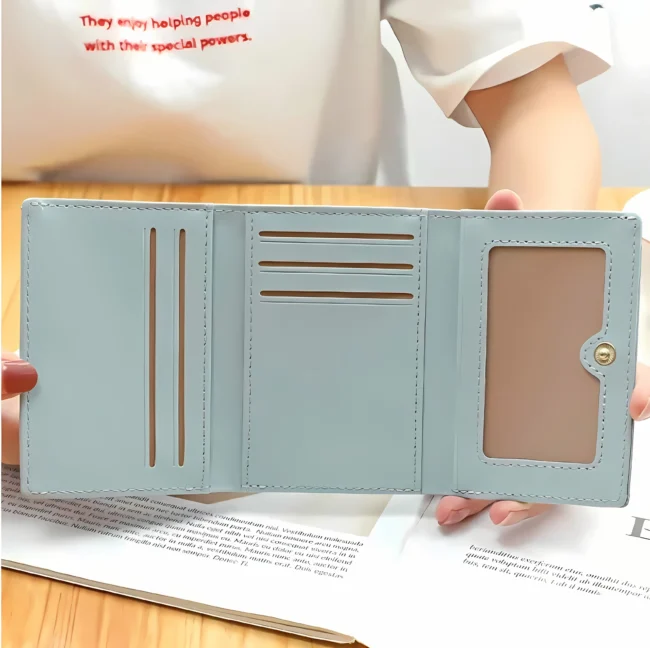 Süßer Damen-Kartenhalter mit Münzfach – Mini-Geldbörse im Cartoon-Stil – Bild 3