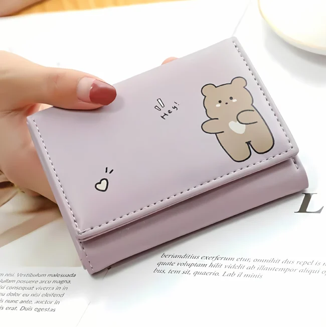 Süßer Damen-Kartenhalter mit Münzfach – Mini-Geldbörse im Cartoon-Stil – Bild 5